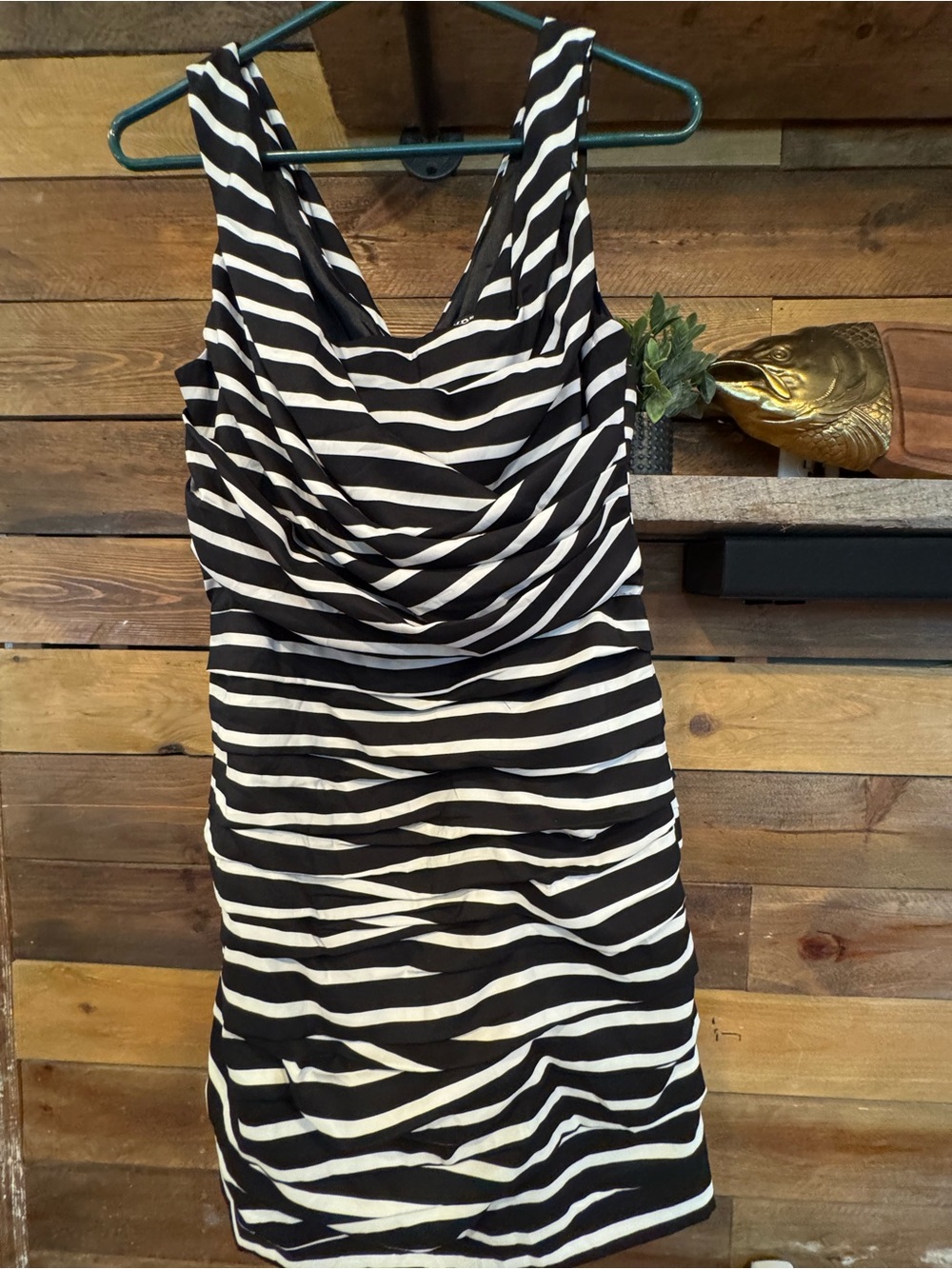 Express Black and White Striped Mini Dress